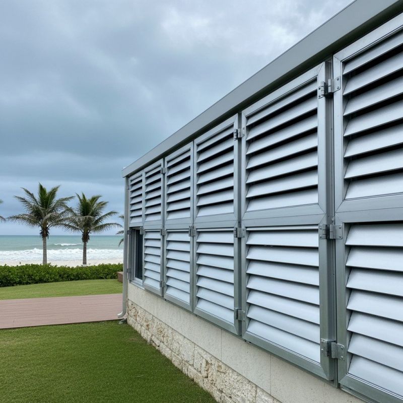 Hurricane Shutter Installation detail